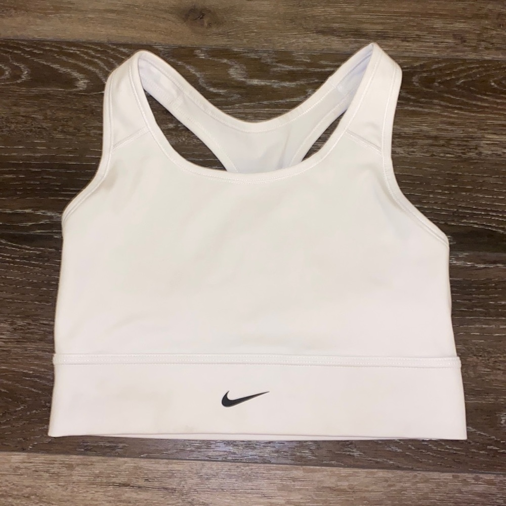 Nike | Longline White Dri Fit Sports Bra